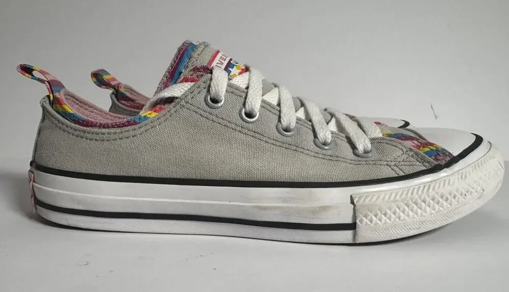 Converse Chuck Taylor All Star Double Upper Stripe Rainbow Sneakers Youth 4